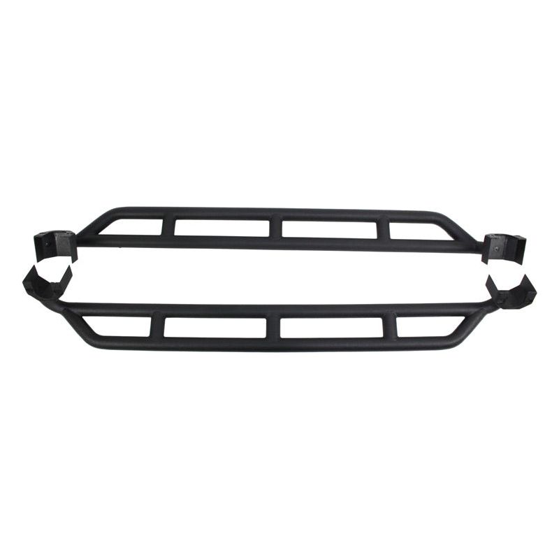 FISHBONE OFFROAD | 07-18 Wrangler Unlimited Tubular Rocker Gards Black 2-Stage Textured Powder Coat Steel | FB23009