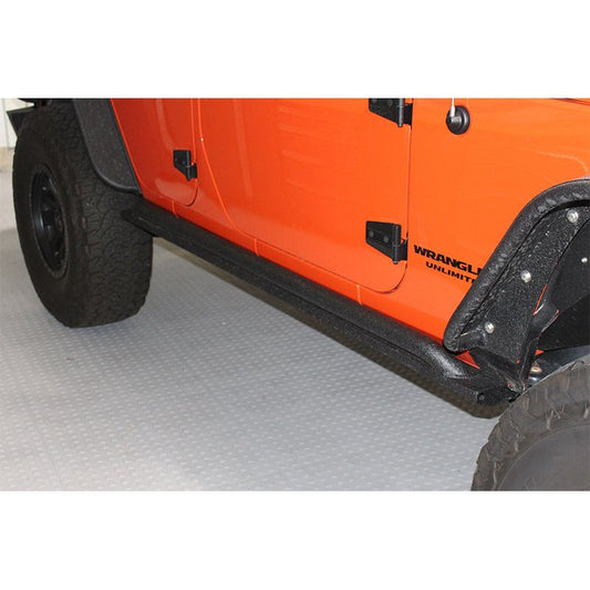 FISHBONE OFFROAD | Jk Rubicon Rock Slider W/2 Tubes Steel Textured Black Powder Coat Jk 07-17 4 Dr | FB23011