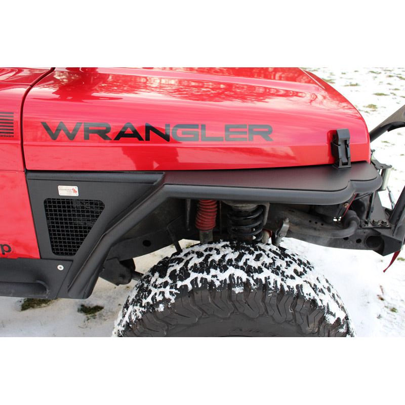 FISHBONE OFFROAD | 97-06 Wrangler Front Tube Fenders Black Textured Powder Coat Steel | FB23029F