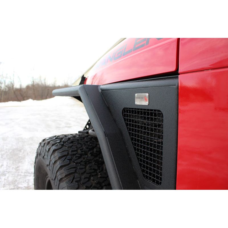FISHBONE OFFROAD | 97-06 Wrangler Front Tube Fenders Black Textured Powder Coat Steel | FB23029F