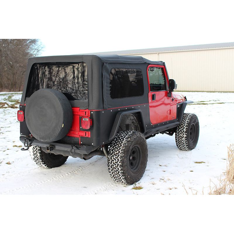 FISHBONE OFFROAD | 97-06 Wrangler Steel Fender With Tube Step Black Textured Powder Coat 3/16In Steel | FB23029