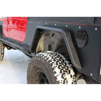 FISHBONE OFFROAD | 97-06 Wrangler Steel Fender With Tube Step Black Textured Powder Coat 3/16In Steel | FB23029