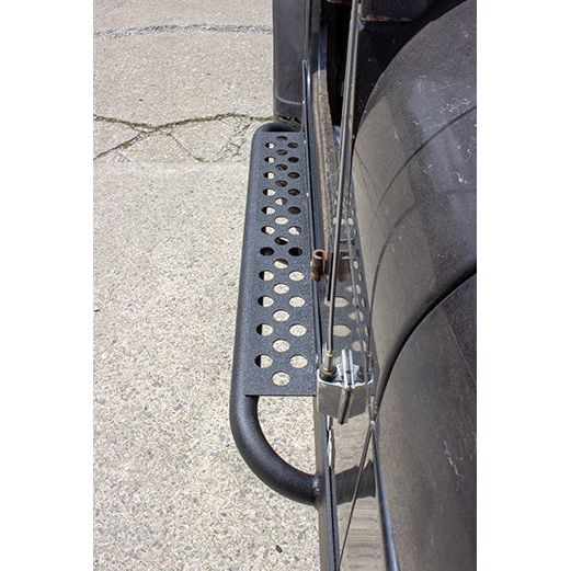 FISHBONE OFFROAD | 87-95 Wrangler Rock Slider With Tube Step Black Textured Powder Coat 3/16In Steel | FB23115