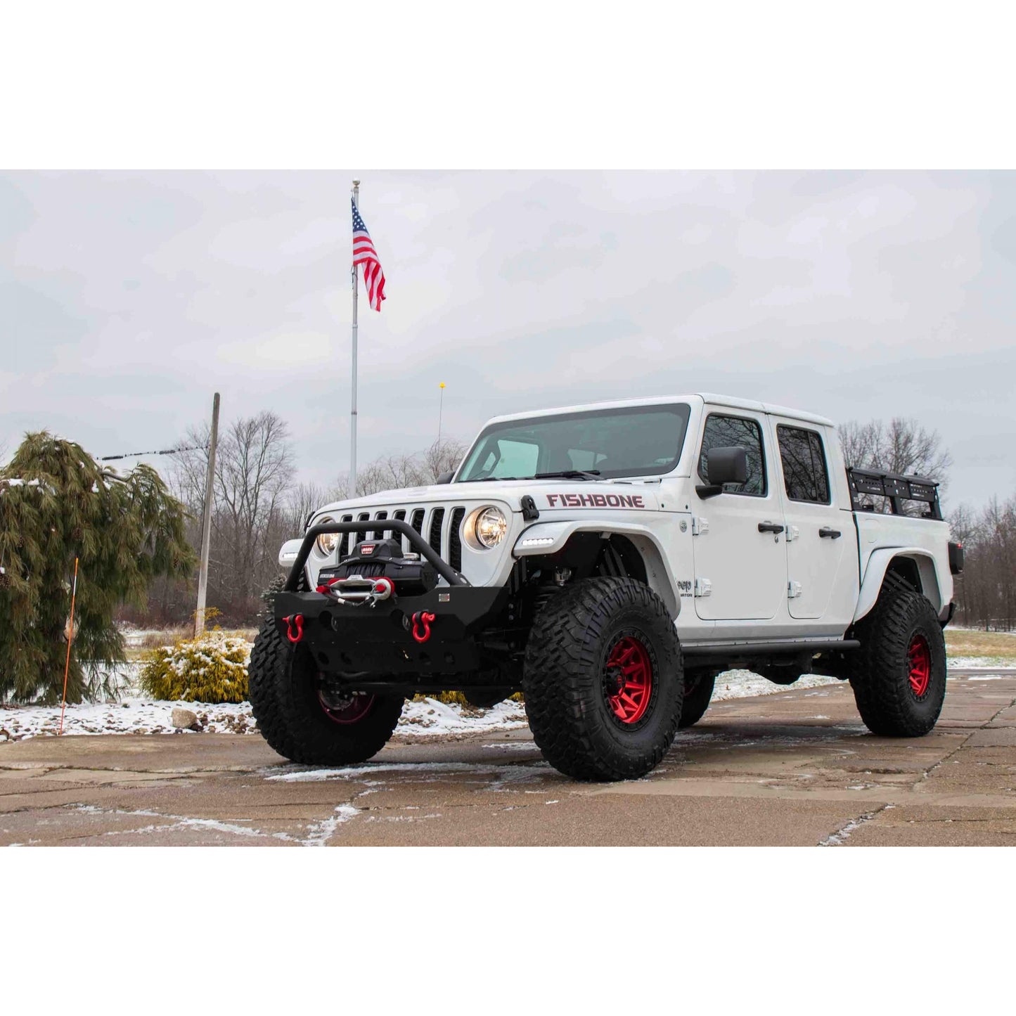 FISHBONE OFFROAD | 20-C Gladiator Step Sliders Black Textured Powder Coat 0.120In Steel | FB23143