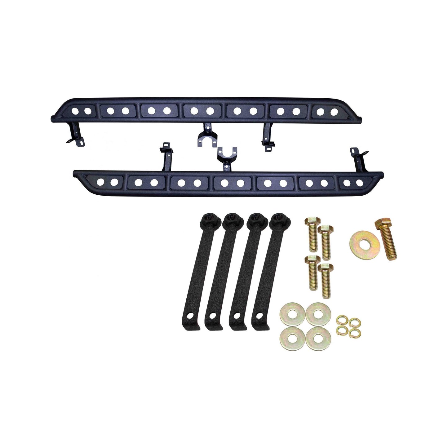 FISHBONE OFFROAD | 20-C Gladiator Step Sliders Black Textured Powder Coat 0.120In Steel | FB23143