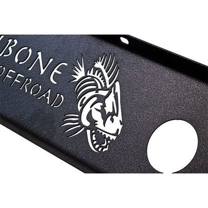 FISHBONE OFFROAD | 18-C Wrangler/20-C Gladiator Mako Front Bumper Skid Plate Black Powder Coated Steel | FB23176