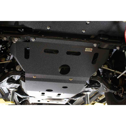 FISHBONE OFFROAD | 16-23 Tacoma Complete Underbelly Skid Plates 2-Stage Black Textured Powder Coat 3/16In Plated Steel | FB23330