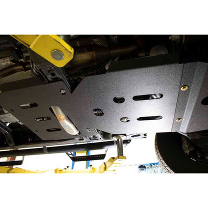 FISHBONE OFFROAD | 16-23 Tacoma Complete Underbelly Skid Plates 2-Stage Black Textured Powder Coat 3/16In Plated Steel | FB23330