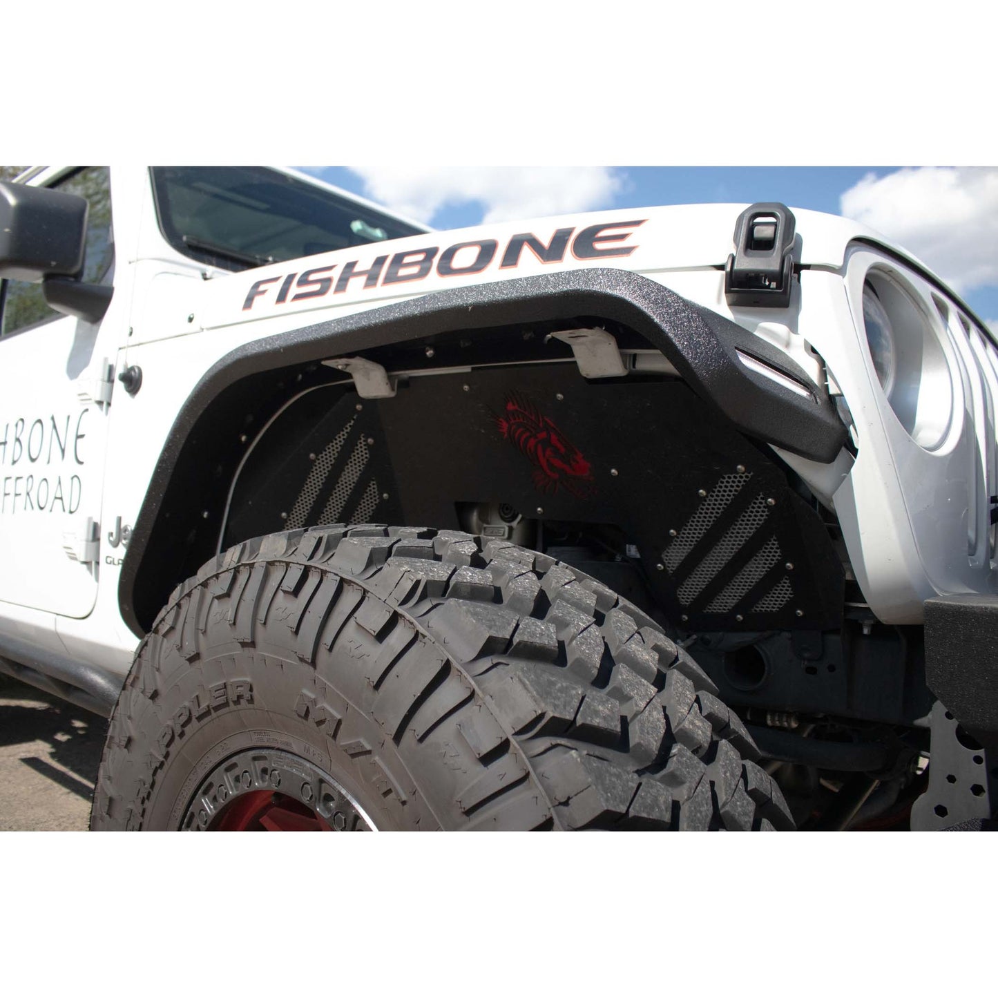 FISHBONE OFFROAD | 18-C Wrangler/20-C Gladiator Front Steel Elite Fenders Textured Black Powder Coated | FB23454F