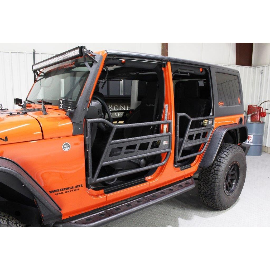 FISHBONE OFFROAD | 07-18 Wrangler Unlimited Front And Rear Tube Doors Black Textured Powder Coat | FB24022