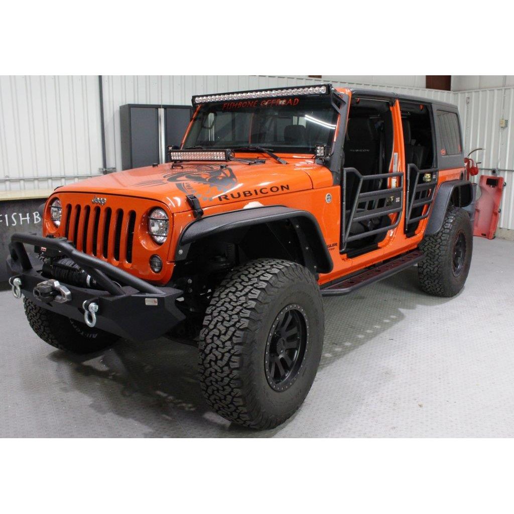 FISHBONE OFFROAD | 07-18 Wrangler Unlimited Front And Rear Tube Doors Black Textured Powder Coat | FB24022