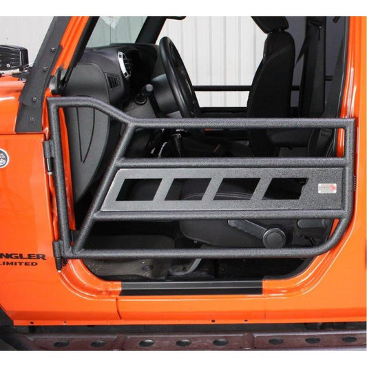 FISHBONE OFFROAD | 07-18 Wrangler Front Tube Doors Black Textured Powder Coat Steel | FB24023