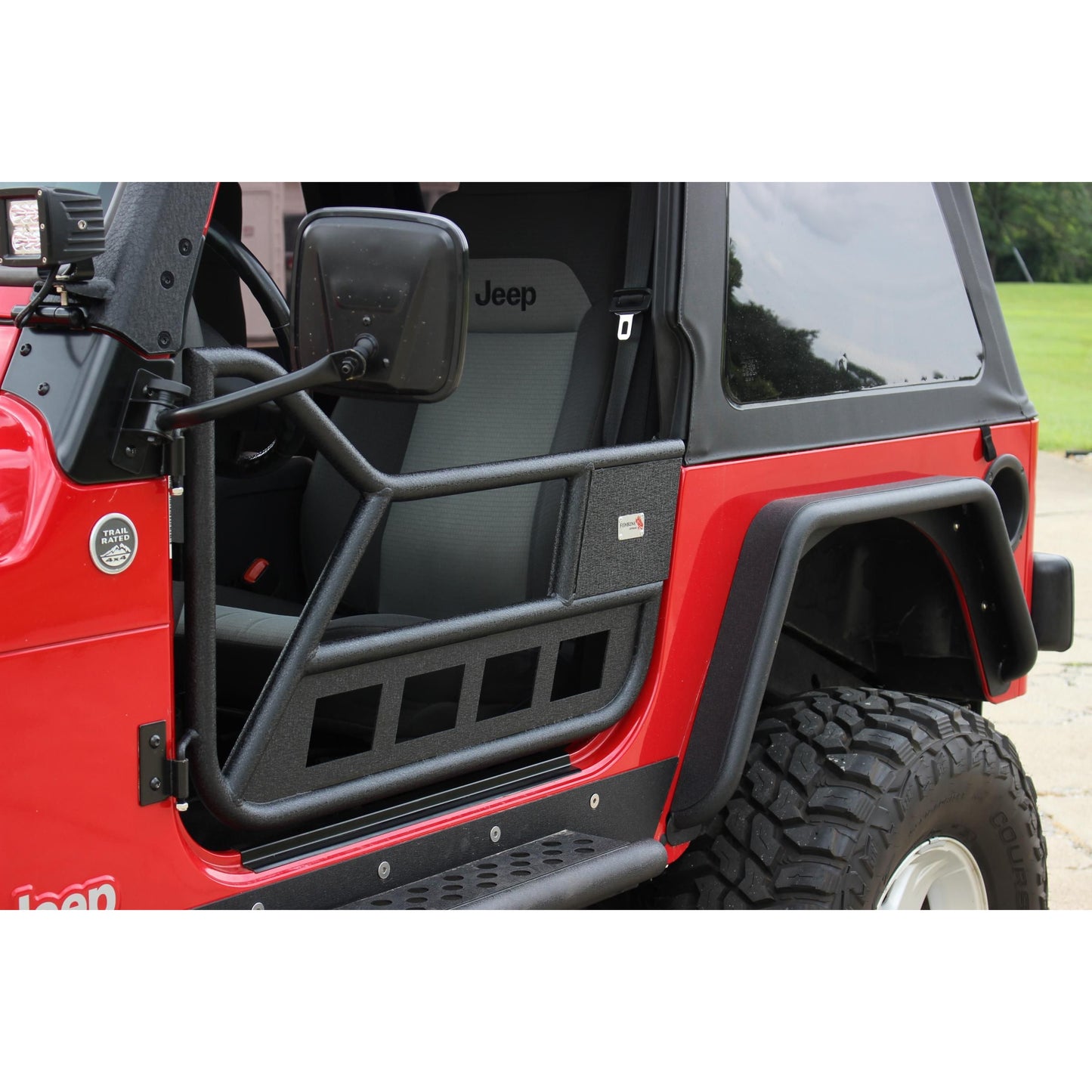 FISHBONE OFFROAD | 97-06 Wrangler Front Tube Doors Black Textured Powder Coat 1.25In Steel | FB24077