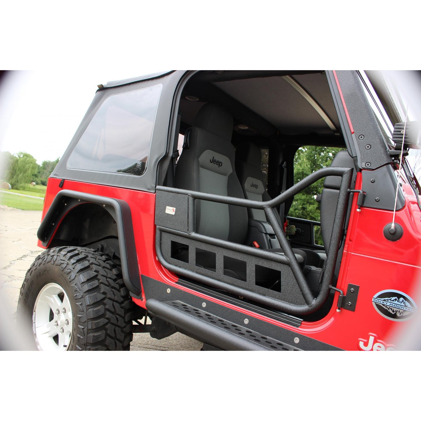 FISHBONE OFFROAD | 97-06 Wrangler Front Tube Doors Black Textured Powder Coat 1.25In Steel | FB24077