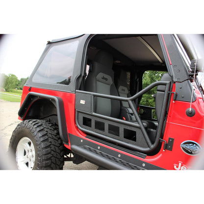 FISHBONE OFFROAD | 97-06 Wrangler Front Tube Doors Black Textured Powder Coat 1.25In Steel | FB24077