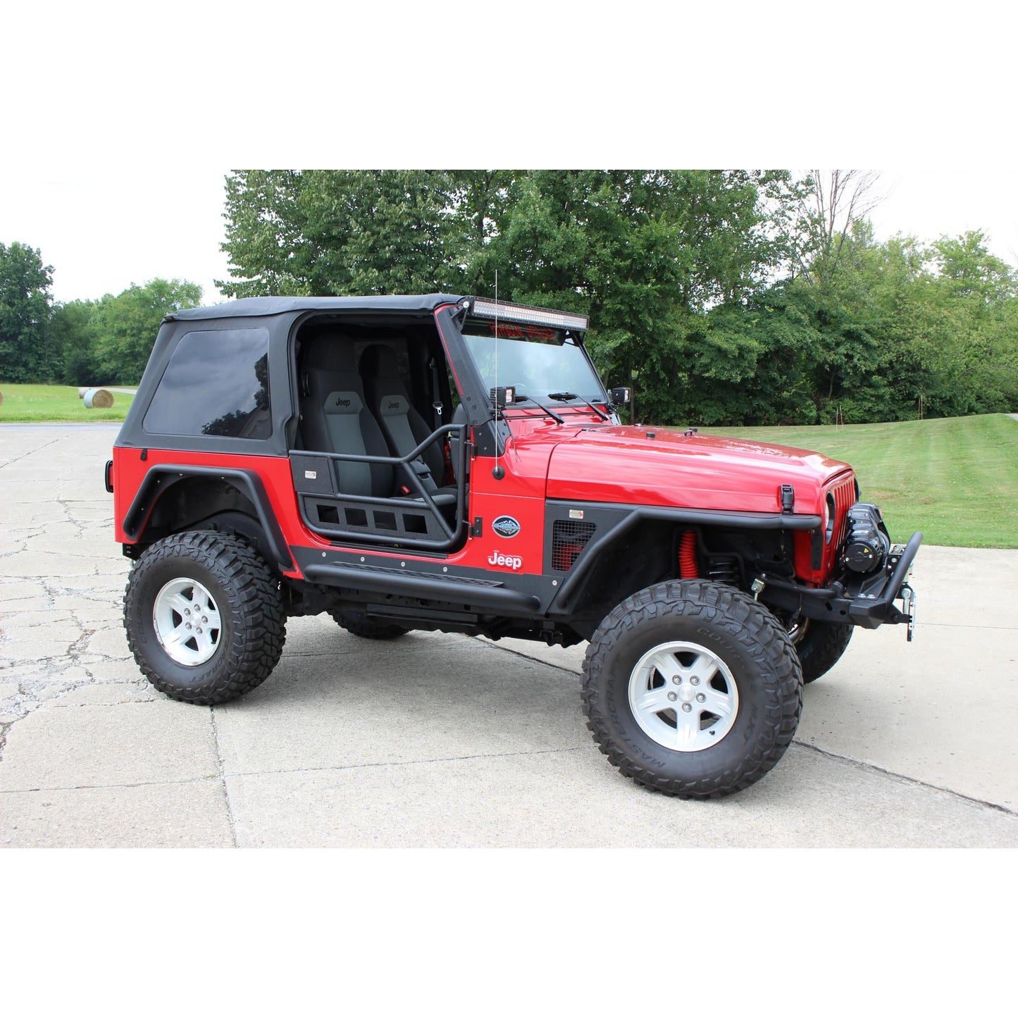 FISHBONE OFFROAD | 97-06 Wrangler Front Tube Doors Black Textured Powder Coat 1.25In Steel | FB24077