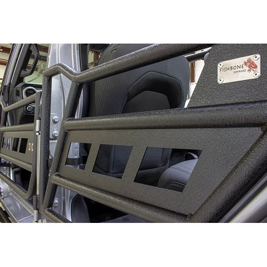 FISHBONE OFFROAD | 18-C Wrangler/20-C Gladiator Front And Rear Tube Doors Black Textured Powder Coat Steel | FB24086