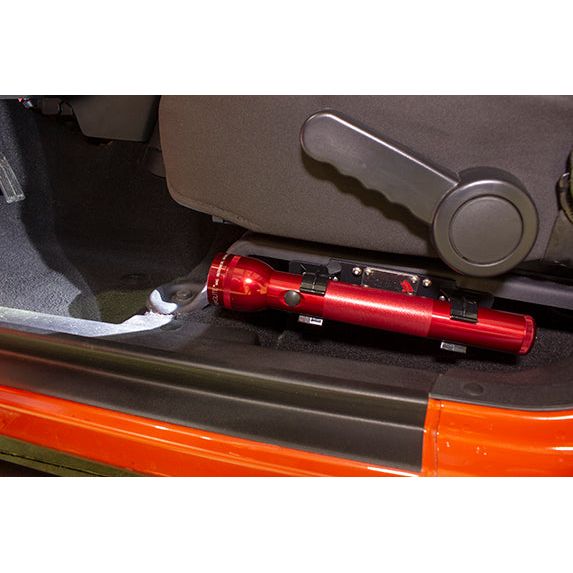 FISHBONE OFFROAD | 07-18 Wrangler Front Seat Flashlight Mount Black Powder Coat Black Powder Coat 11 Gauge Steel | FB25091