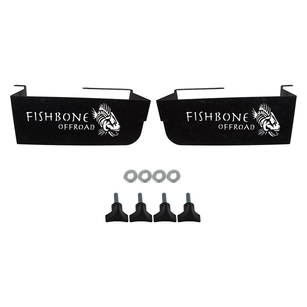 FISHBONE OFFROAD | 1997-06 Wrangler Fishbone Wheel Well Storage Bins Black Powder Coat | FB25103