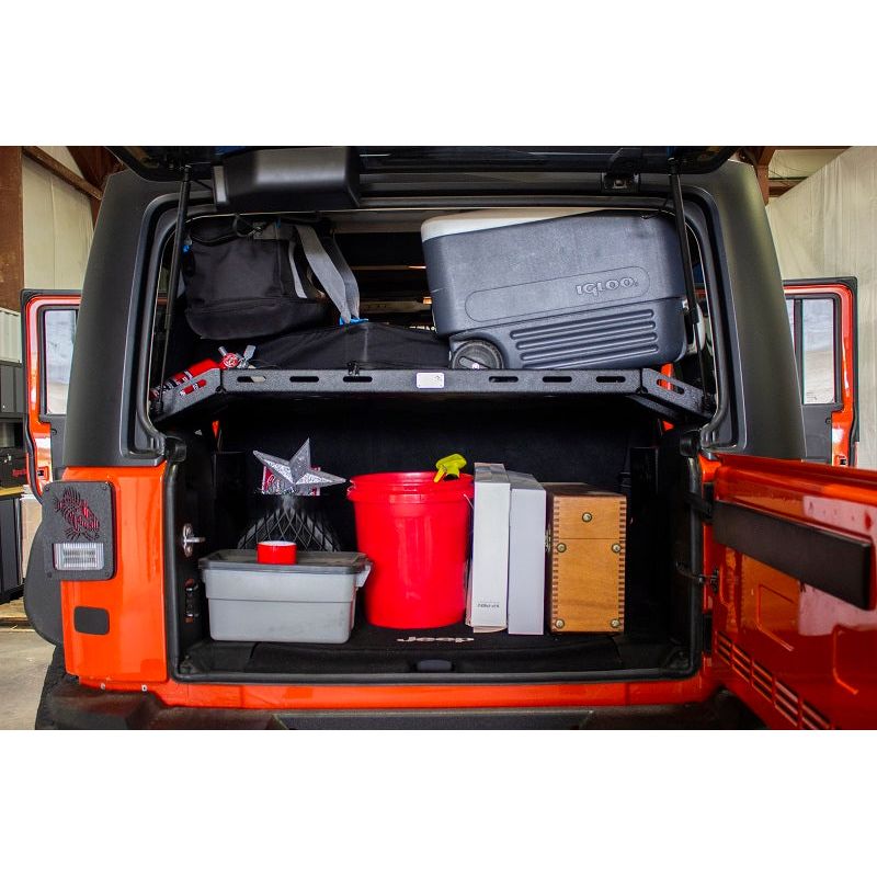 FISHBONE OFFROAD | 07-18 Wrangler Unlimited Interior Storage Rack Black Powder Coat Steel | FB25116