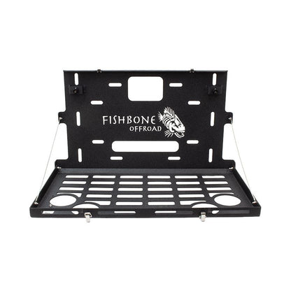 FISHBONE OFFROAD | 07-18 Wrangler Tailgate Table Black Textured Powder Coat 10 Gauge Steel | FB25137