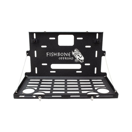 FISHBONE OFFROAD | 07-18 Wrangler Tailgate Table Black Textured Powder Coat 10 Gauge Steel | FB25137