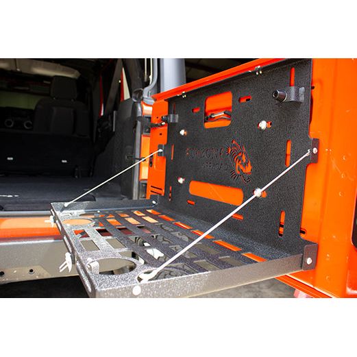 FISHBONE OFFROAD | 07-18 Wrangler Tailgate Table Black Textured Powder Coat 10 Gauge Steel | FB25137