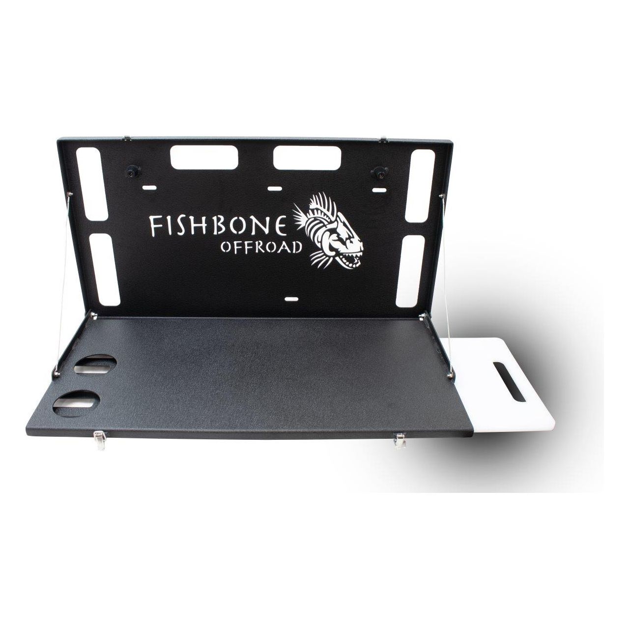 FISHBONE OFFROAD | 18-C Wrangler Tailgate Table Black Powder Coated 1/8In Steel | FB25220
