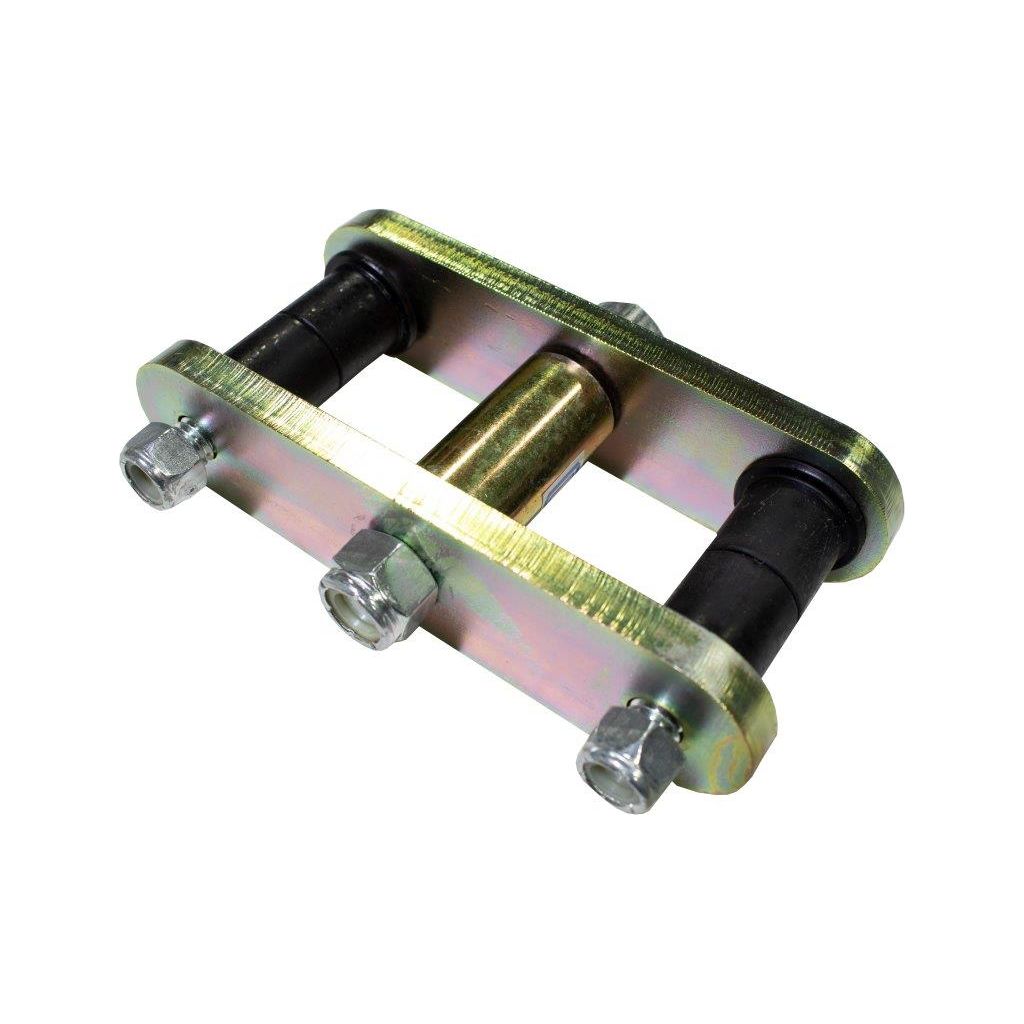 FISHBONE OFFROAD | 59-75 Cj5 Front/Rear Greaseable Shackles Zinc Plated 3/8 In Thick Steel Set Of 2 | FB27222