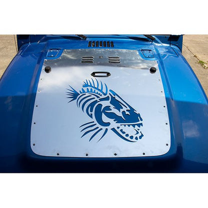 FISHBONE OFFROAD | 2003-06 Wrangler Fishbone Tj Hood Louver (03-06)- Raw Unpainted Raw Aluminum | FB31125