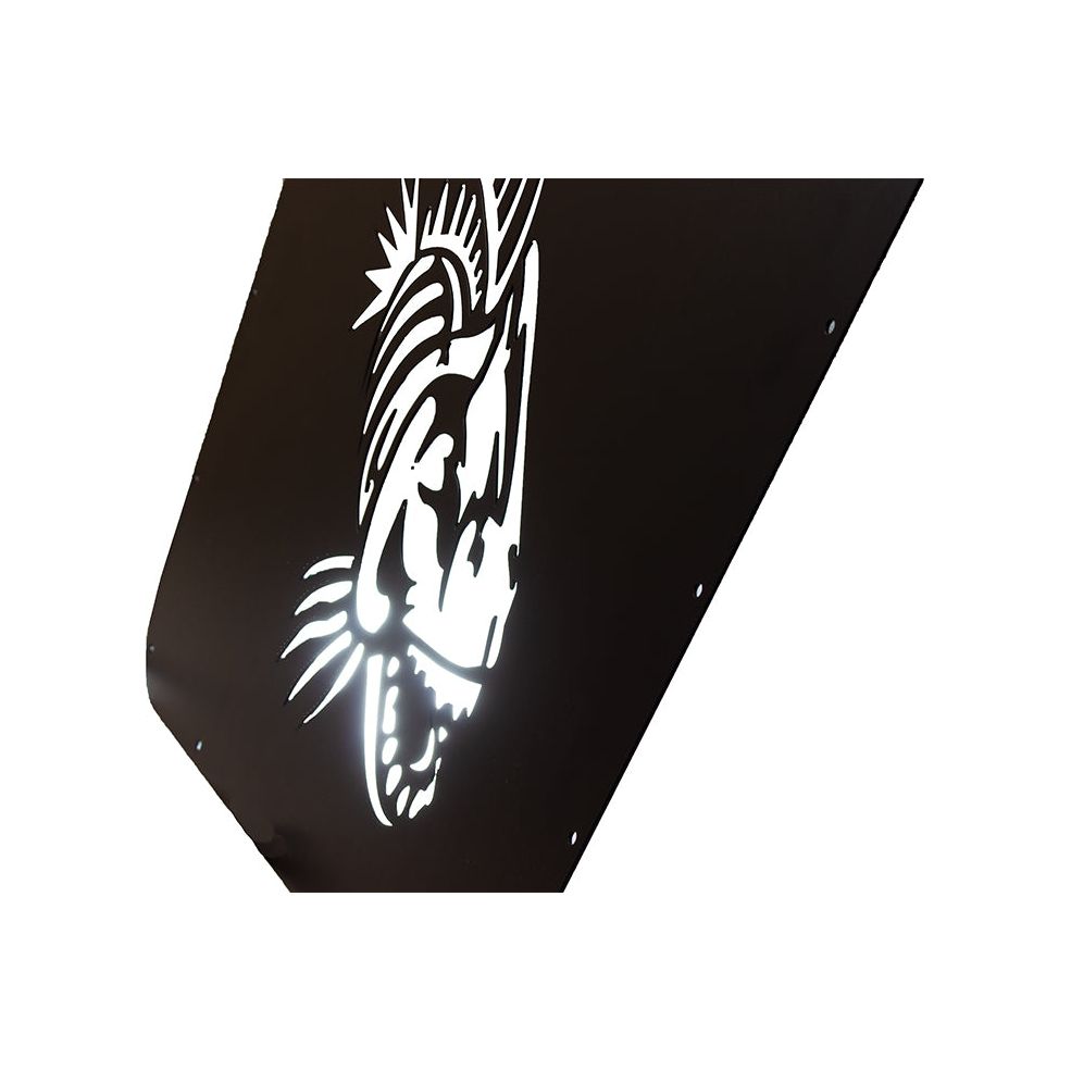 FISHBONE OFFROAD | 2007-12 Wrangler Fishbone Jk Hood Louver (07-12)-Black Black Powder Coat | FB31133