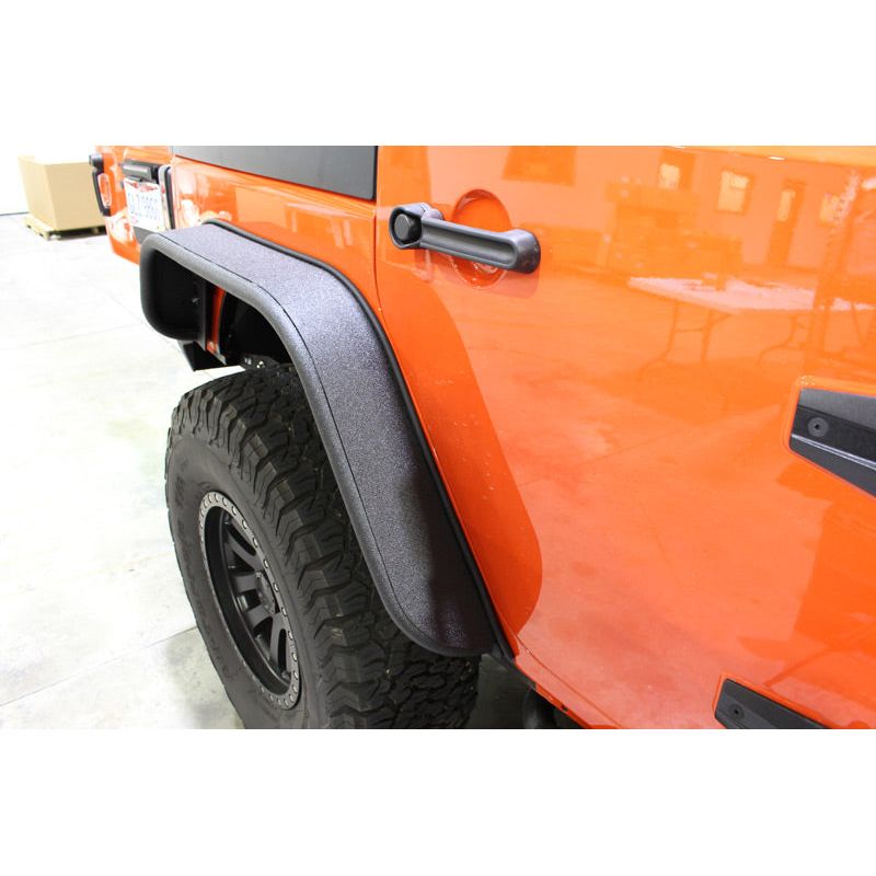 FISHBONE OFFROAD | 07-18 Wrangler Aluminum Tube Fenders Black Textured Powder Coat | FB33006