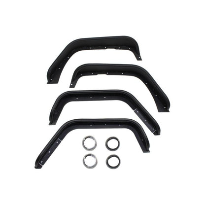 FISHBONE OFFROAD | 07-18 Wrangler Aluminum Tube Fenders Black Textured Powder Coat | FB33006