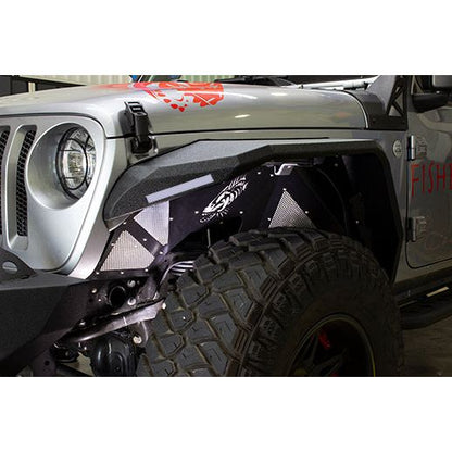 FISHBONE OFFROAD | 2018-Cwrangler Fishbone Jl Black Aluminum Inner Fenders Black Powder Coat | FB33130