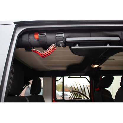 FISHBONE OFFROAD | Red Paracord Grab Handles With Three Straps (Pair) | FB55280