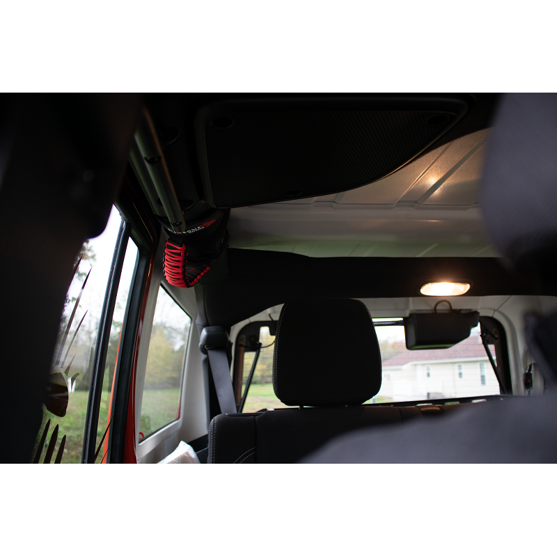 FISHBONE OFFROAD | Red Paracord Grab Handles With Three Straps (Pair) | FB55280