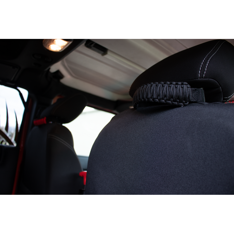 FISHBONE OFFROAD | Black Paracord Head Rest Grab Handles | FB55281