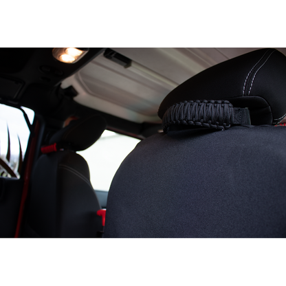 FISHBONE OFFROAD | Black Paracord Head Rest Grab Handles | FB55281