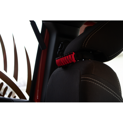 FISHBONE OFFROAD | Red Paracord Head Rest Grab Handles | FB55282