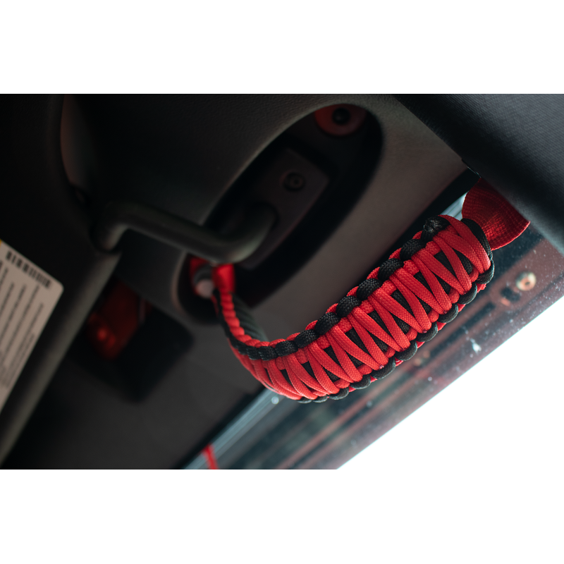 FISHBONE OFFROAD | 07-18 Wrangler Jk Red Paracord Grab Handles For A-Pillar And Sound Bar | FB55284