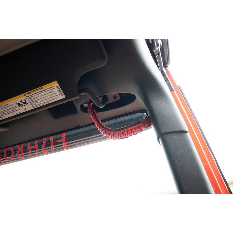 FISHBONE OFFROAD | 07-18 Wrangler Jk Red Paracord Grab Handles For A-Pillar And Sound Bar | FB55284