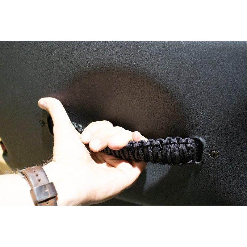 FISHBONE OFFROAD | 97-06 Jeep Wrangler Paracord Door Handles Black | FB55285