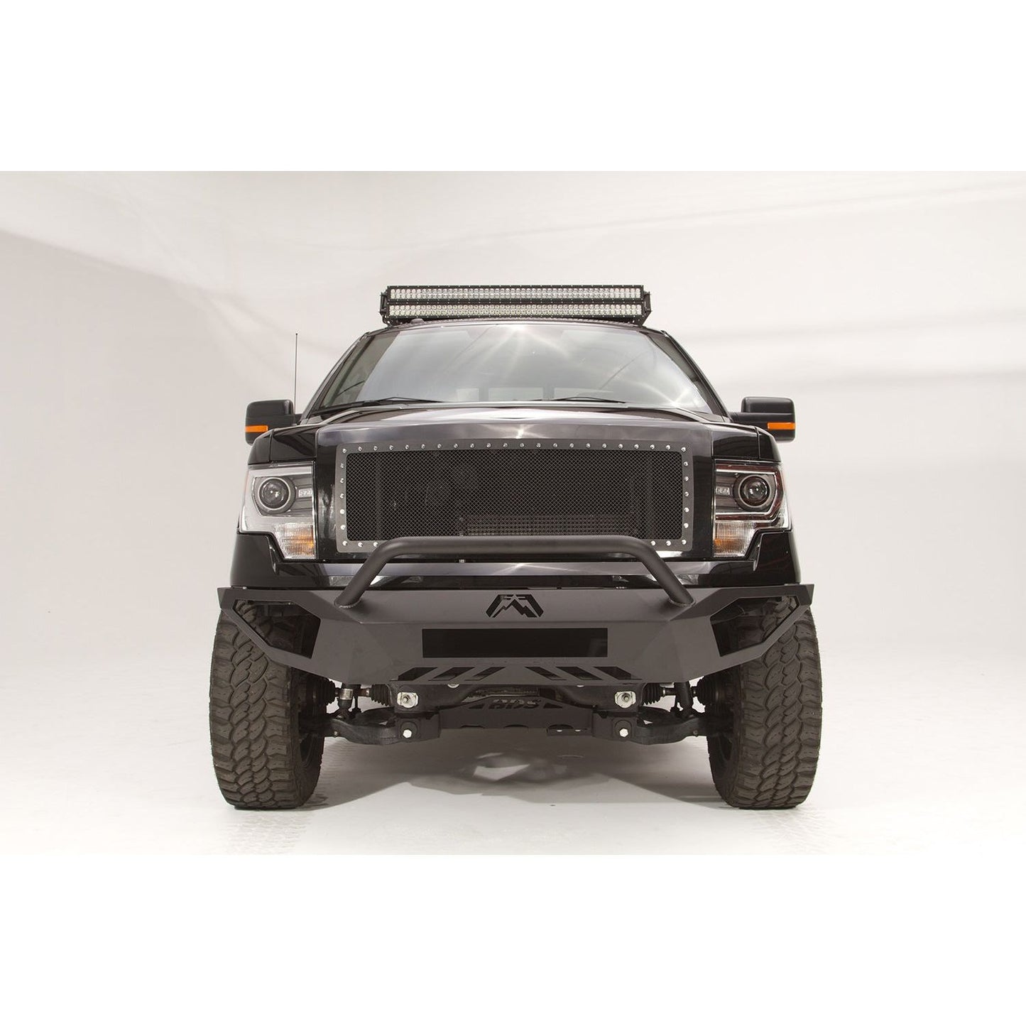 Fab Fours Vengeance Front Bumper 2 Stage Black Powder Coated Pre-Runner l FF09-D1952-1