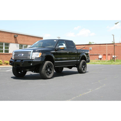 Fab Fours Premium Heavy Duty Winch Front Bumper 2 Stage Black Powder Coated w/o Grill Guard Incl. 1 in. D-Ring Mounts/Light Cut-Outs w/Hella 90mm Fog Lamps And 60mm Turn Signals l FF09-H1951-1