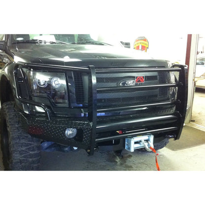 Fab Fours Black Steel Front Ranch Bumper 2 Stage Black Powder Coated w/Full Grill Guard Incl. Light Cut-Outs l FF09-K1960-1