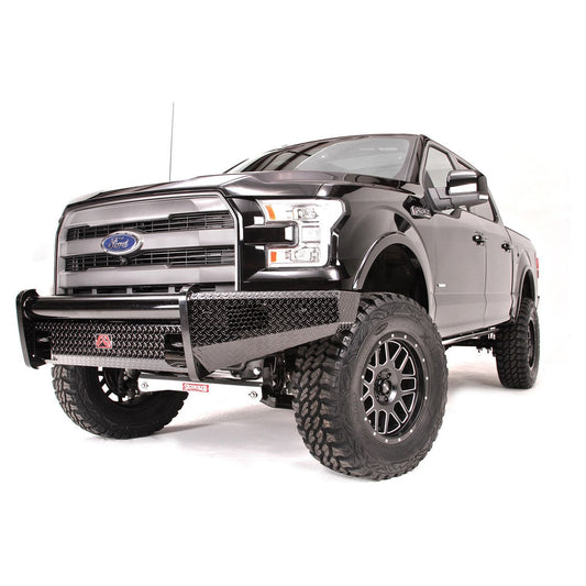 Fab Fours Black Steel Front Ranch Bumper 2 Stage Black Powder Coated w/o Grill Guard Incl. Light Cut-Outs l FF09-K1961-1