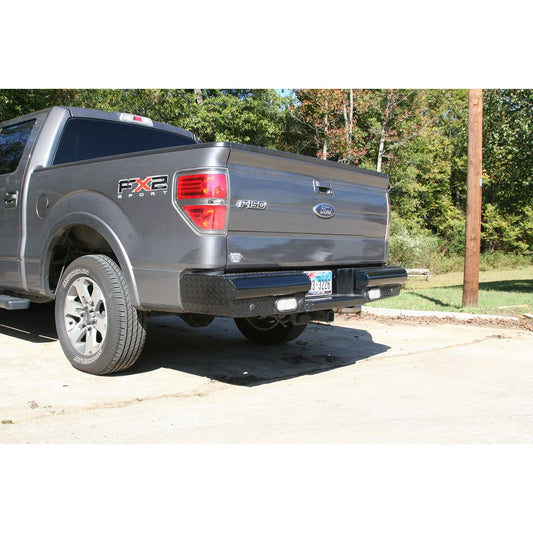 Fab Fours Black Steel Ranch Rear Bumper 2 Stage Black Powder Coated l FF09-T1750-1