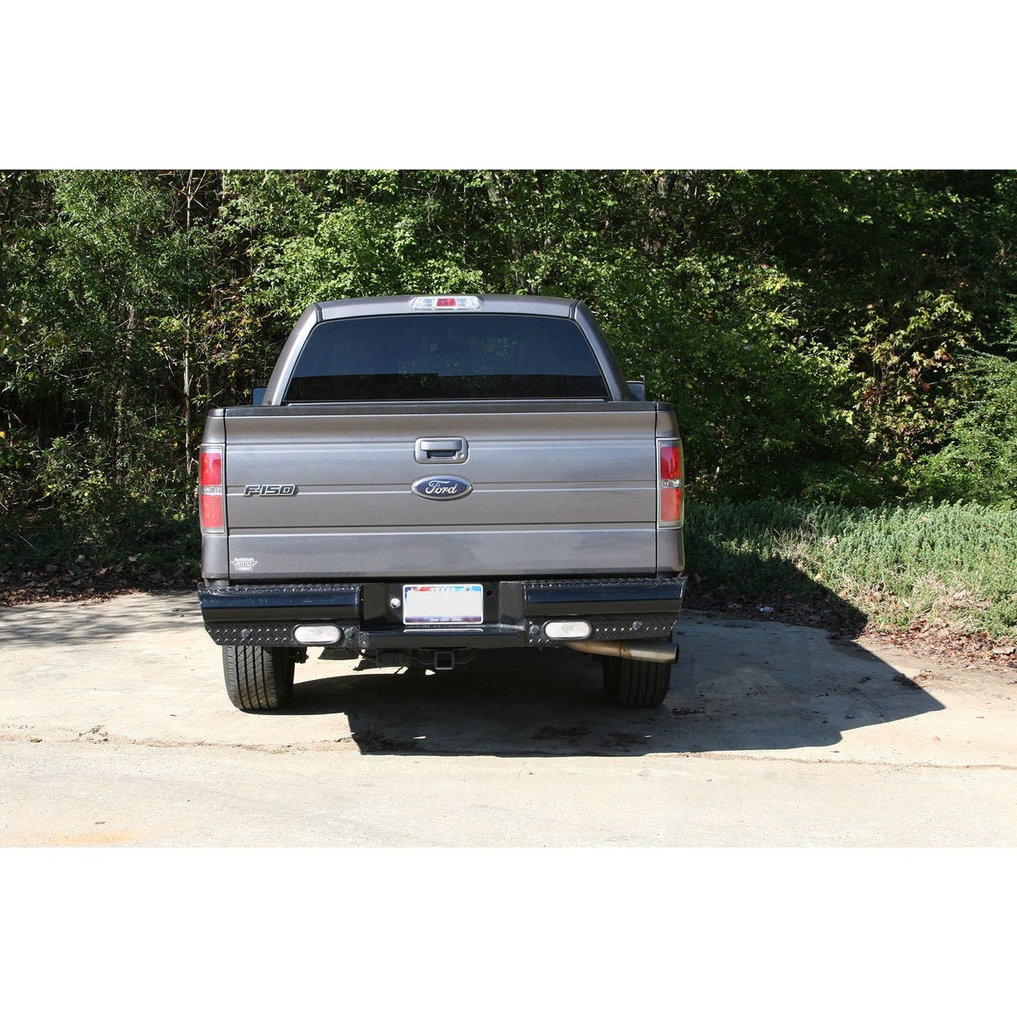 Fab Fours Black Steel Ranch Rear Bumper 2 Stage Black Powder Coated l FF09-T1750-1