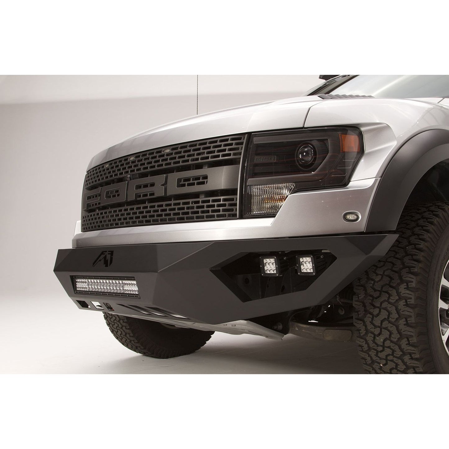 Fab Fours Vengeance Front Bumper 2 Stage Black Powder Coated l FF10-D1961-1