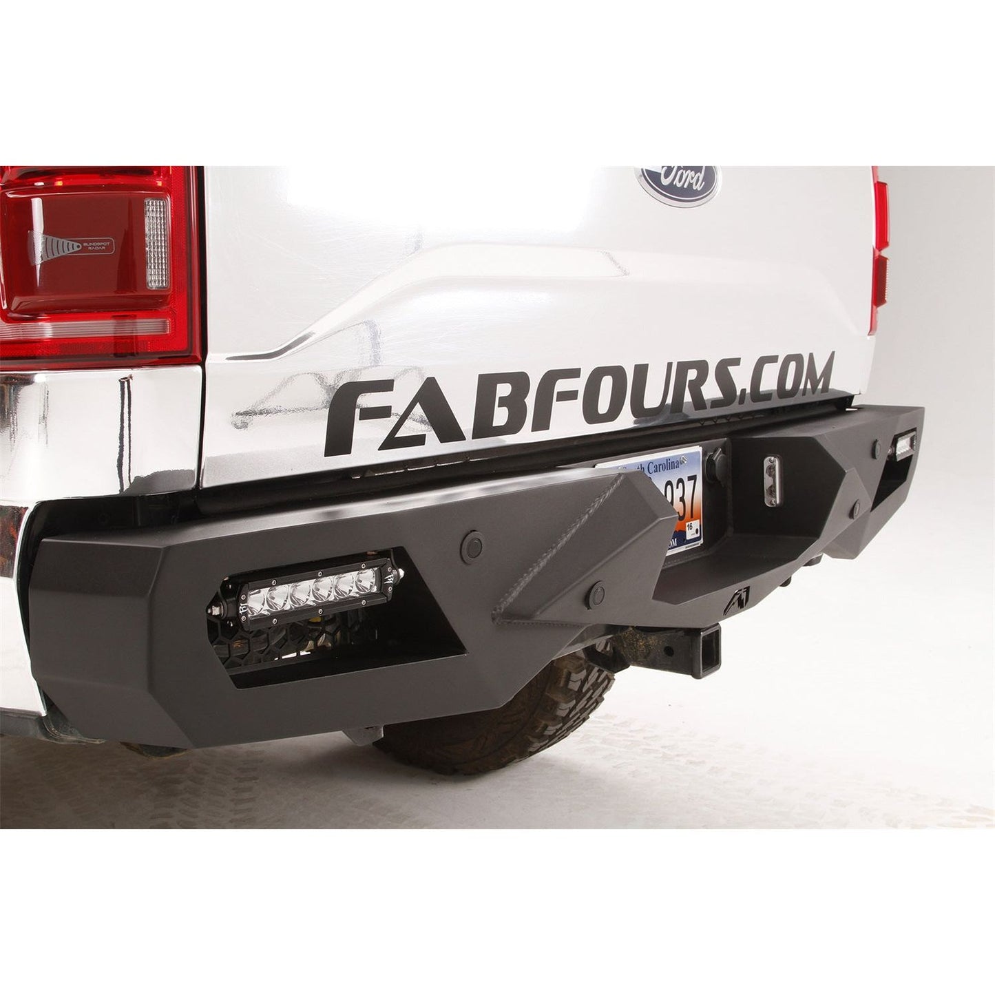 Fab Fours Vengeance Rear Bumper 2 Stage Black Powder Coated w/Sensors l FF15-E3251-1